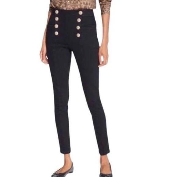J. McLaughlin Pants - J. McLaughlin Hastings‎ Jeans Size 14 Black High Rise Skinny Nautical Minimalist